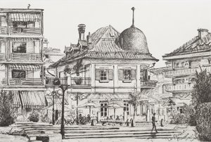 スイス、モンタナ州、「Le Farinet」2009、（Ink on Paper） 作： Vincent Alexander Booth